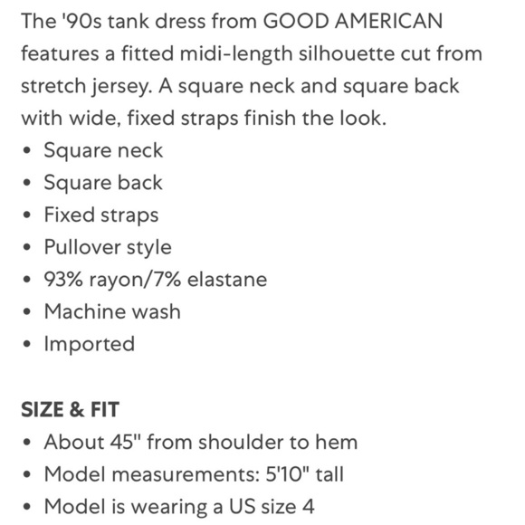 Good American 90s tank midi dress - Picture 4 of 9